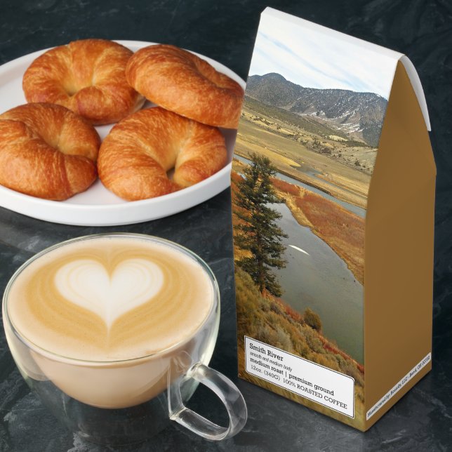 Scenic River and Mountains Landscape Photo Roasted Coffee (Breakfast)
