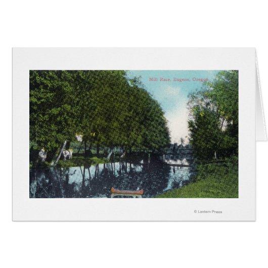 Scenic River with Canoe SceneEugene, OR Cards (Front Horizontal)