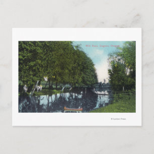 Scenic River with Canoe SceneEugene, OR Postcard