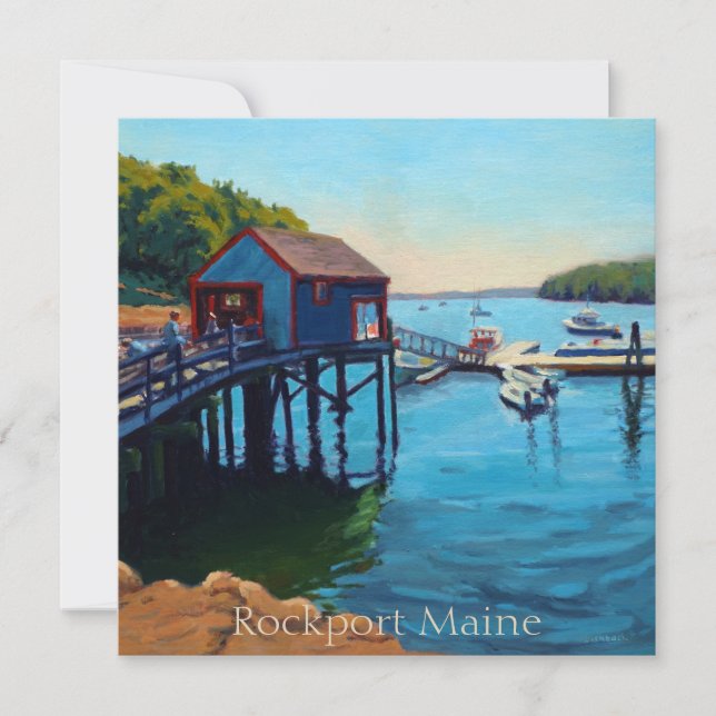 Scenic Rockport Maine Harbor with Boats (Front)