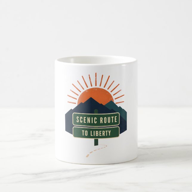 Scenic Route To Liberty Coffee Mug (Center)