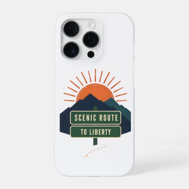 Scenic Route To Liberty iPhone 16 Pro Case (Back)