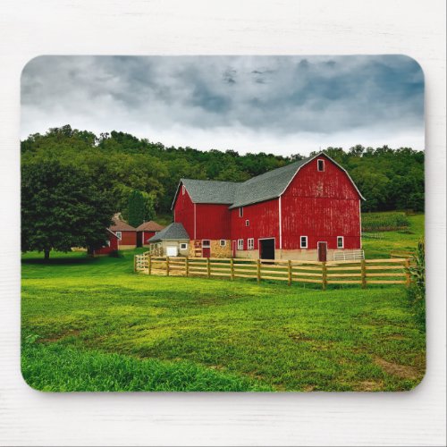 Scenic Rural Photography Farmhouse USA Countryside Mouse Pad