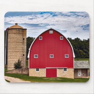 Scenic Rural Photography Farmhouse USA Countryside Mouse Pad