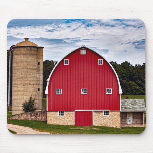 Scenic Rural Photography Farmhouse USA Countryside Mouse Pad