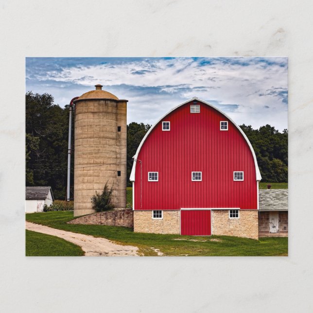 Scenic Rural Photography Farmhouse USA Countryside Postcard (Front)