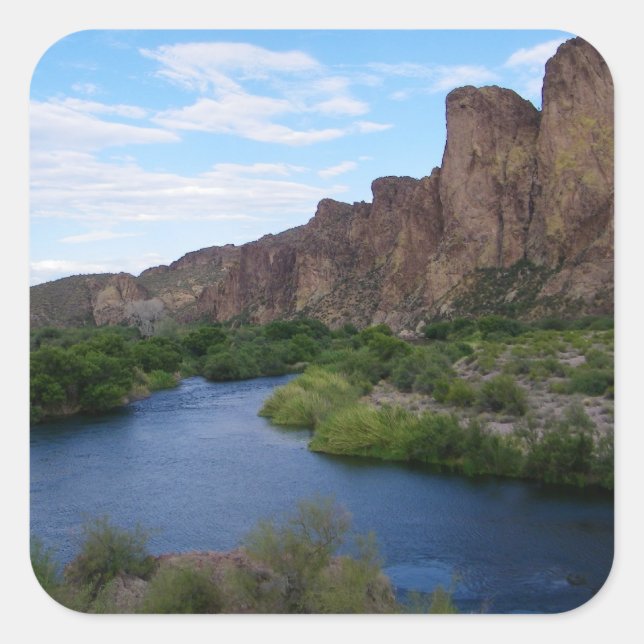 Scenic Saguaro lake Square Sticker (Front)
