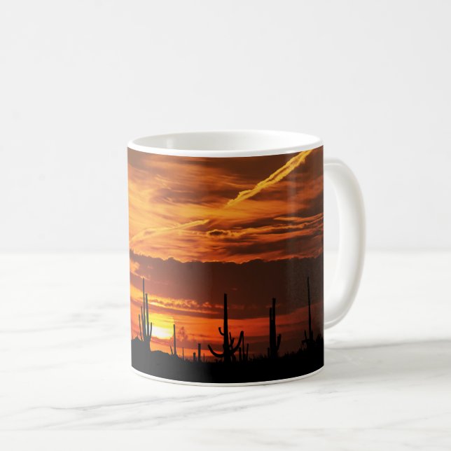 Scenic Saguaros at Sunset Coffee Mug (Front Right)