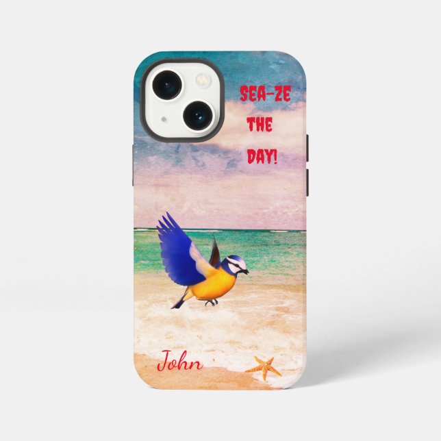 Scenic Sea Starfish Bird  iPhone Case (Back)
