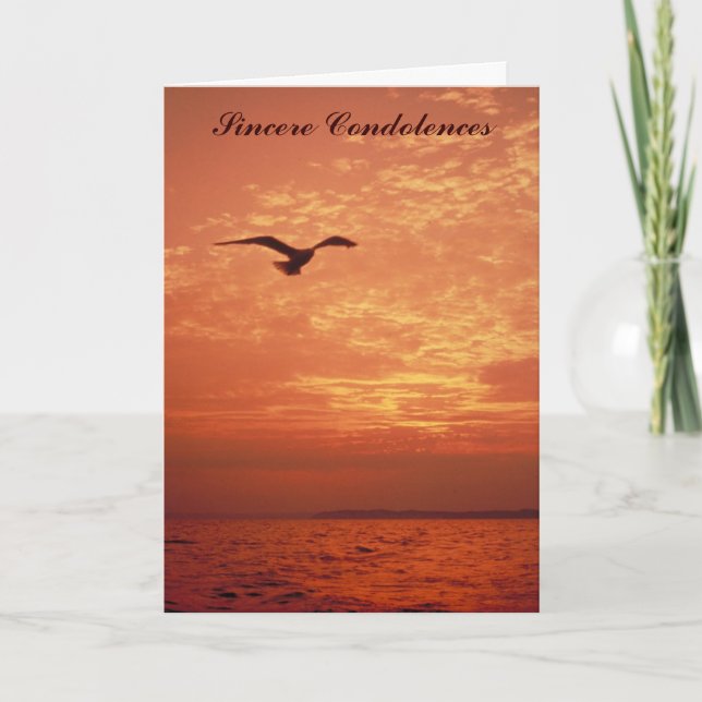 Scenic Seascape, Sincere Condolences Card (Front)