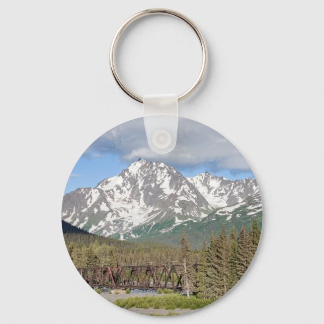 Scenic Seward Highway Chugach National Forest Keychain (Front)
