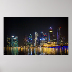 Scenic Singapore Skyline Poster