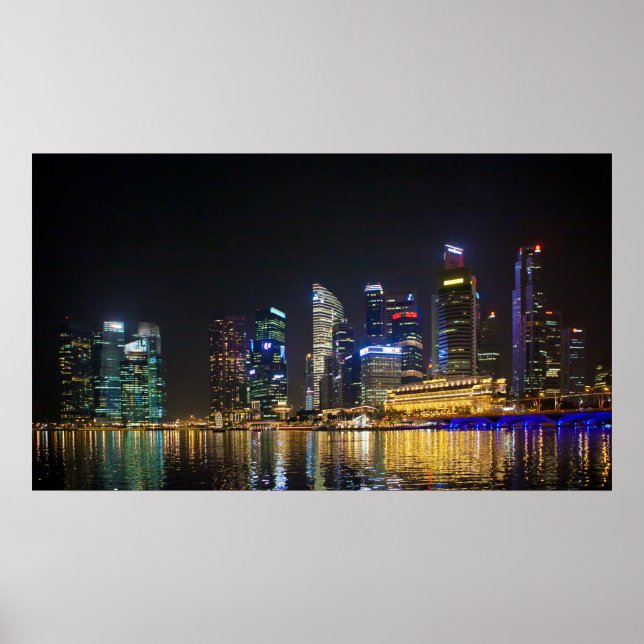 Scenic Singapore Skyline Poster (Front)