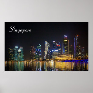 Scenic Singapore Skyline Poster