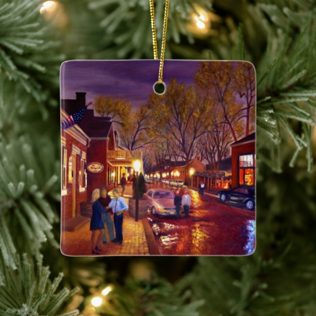 Scenic St. Charles Historic District Ceramic Ornament (Tree)