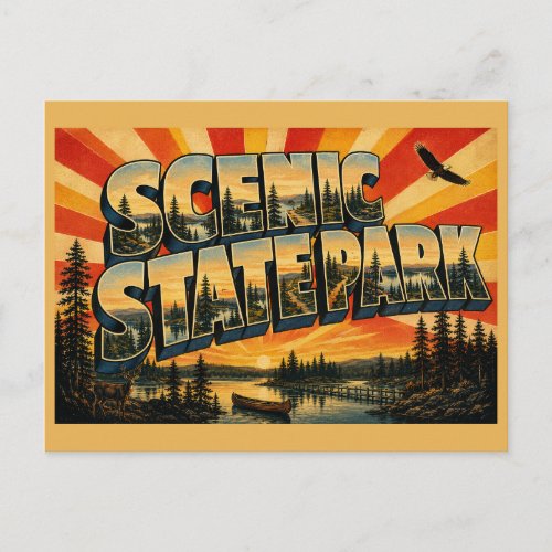 Scenic State Park Minnesota Old Growth Forest Art Postcard