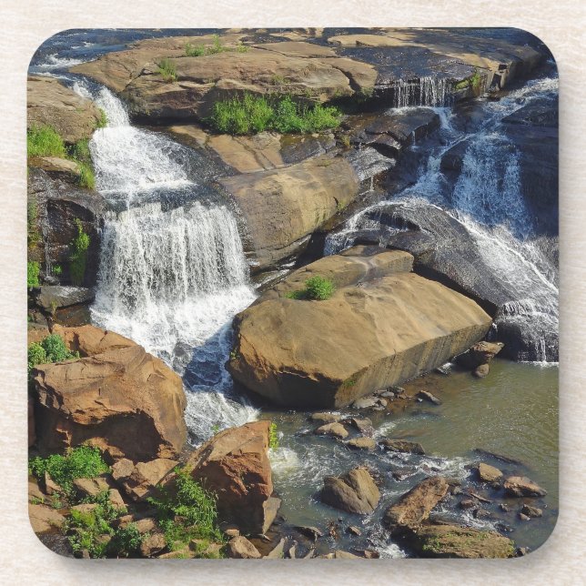 Scenic Stream with Waterfall Beverage Coaster (Front)
