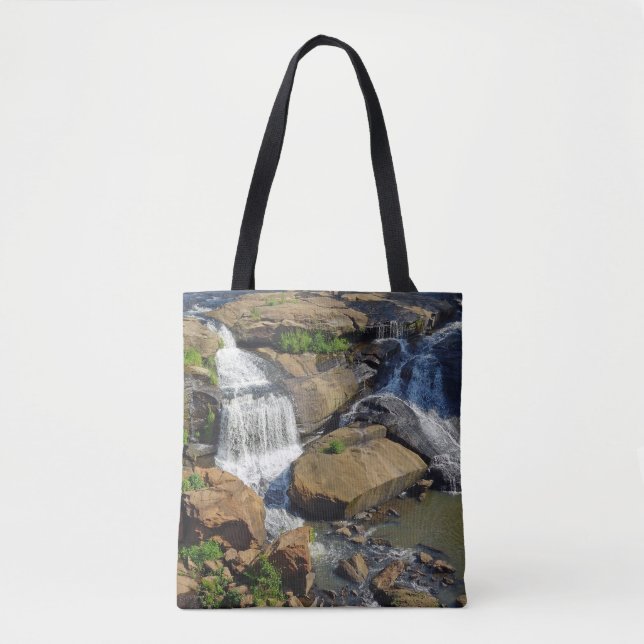 Scenic Stream with Waterfall Tote Bag (Front)