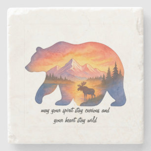 Scenic Sunset Bear Coaster