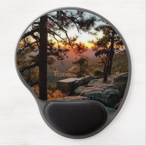 Scenic Sunset View  Pine Trees  Mogollon Rim AZ Gel Mouse Pad