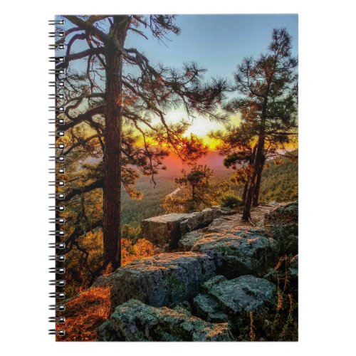 Scenic Sunset View  Pine Trees  Mogollon Rim AZ Notebook