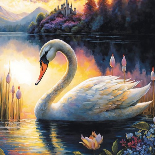Scenic Swan on Lake Jigsaw Puzzle