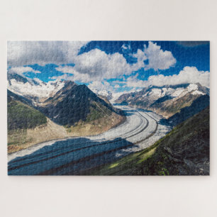 Scenic Switzerland Glacial Landscape Jigsaw Puzzle