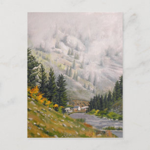 Scenic Taylor River Colorado Painting Postcard