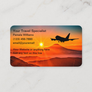 Scenic Travel Specialist Agent Business Cards