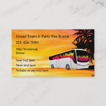 Bus Travel Business Cards | Zazzle