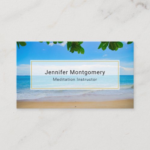 Scenic Tropical Beach Sun Sand and Surf Business Card