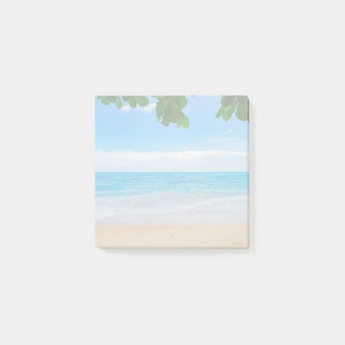Scenic Tropical Beach Sun Sand and Surf Post_it Notes