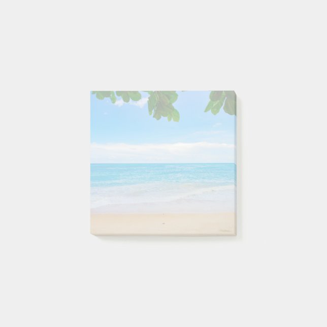 Scenic Tropical Beach Sun Sand and Surf Post-it Notes (Front)