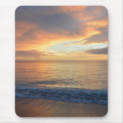 Scenic Tropical Beach Sunset Modern Nature Photo Mouse Pad