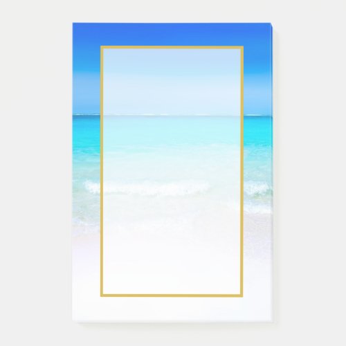 Scenic Tropical Beach with a Turquoise Sea Post_it Notes