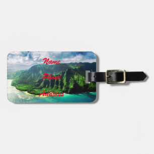 Scenic Tropical kauai Hawaii Island Luggage Tag