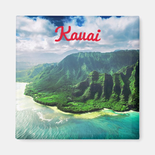 Scenic Tropical kauai Hawaii Island Magnet (Front)