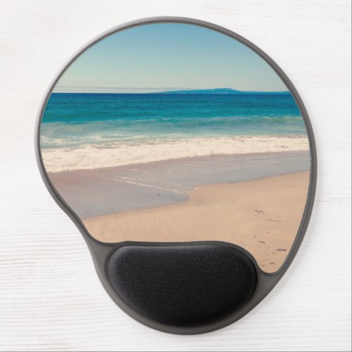 Scenic Turquoise Teal Beach Photo Gel Mouse Pad