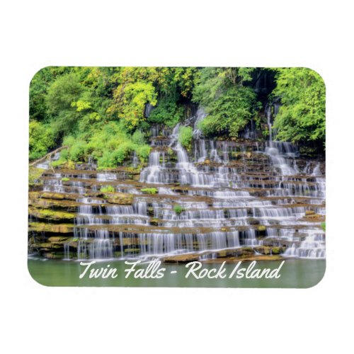 Scenic Twin Falls Rock Island Magnet