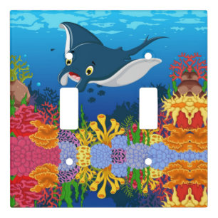 Scenic Underwater Display Stingray Corals Reed Light Switch Cover