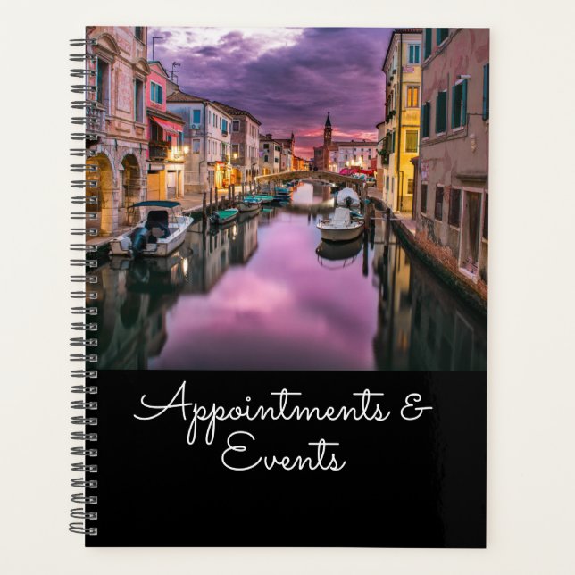 Scenic Venice Canal Customizable Planner (Front)