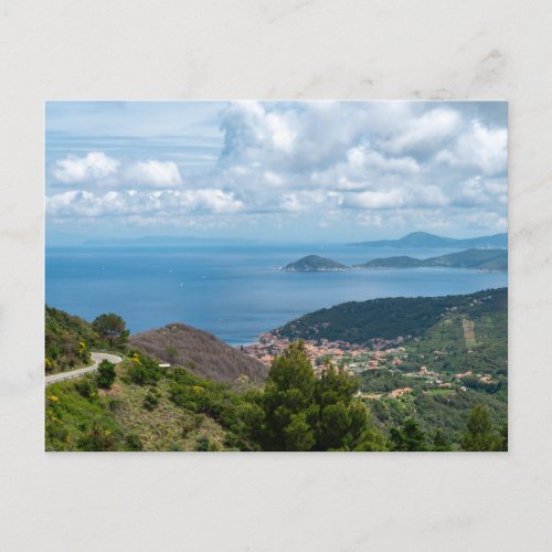 Scenic view around the area of Marciana Elba Postcard
