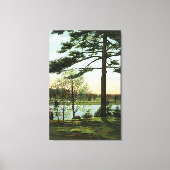 Scenic View at Chestnut Hill Reservoir Canvas Print (Front)
