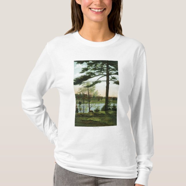 Scenic View at Chestnut Hill Reservoir T-Shirt (Front)