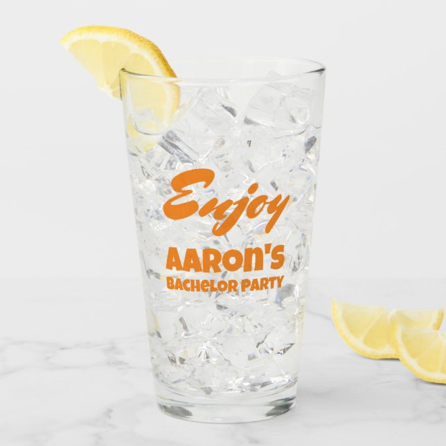 Scenic View at Night Bachelor Party Glass (Front Ice)