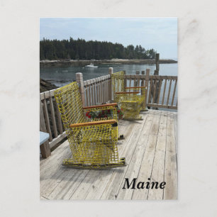 Scenic view by the Maine coast Holiday Postcard