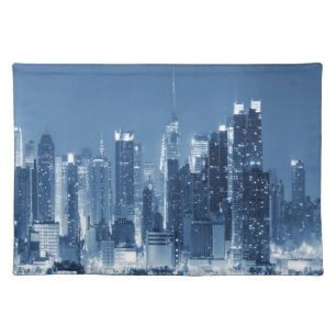 Scenic View New-York Manhattan Night Skyline Placemat