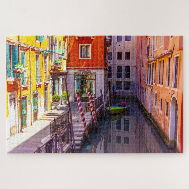 Scenic view of a canal, Venice, Italy Jigsaw Puzzle (Horizontal)