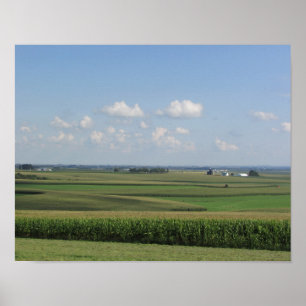 Scenic View of an Amish Farm in Wisconsin Poster