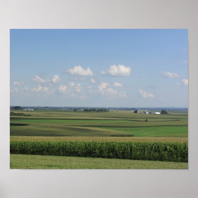 Scenic View of an Amish Farm in Wisconsin Poster (Front)